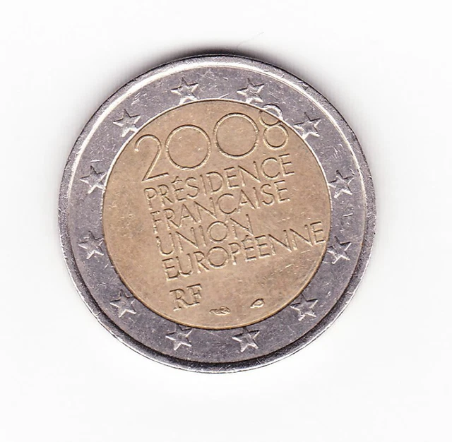 PIÈCE MONNAIE 2 euros commémorative 2008 présidence française union Européenne EUR 29,90 PIÈCE MONNAIE 2 euros commémorative 2008 présidence française union Européenne EUR 29,90